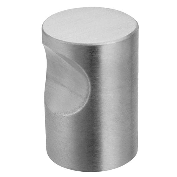 BOUTON DE MEUBLE TIRETTE ENCOCHE INOX MAT D20MM