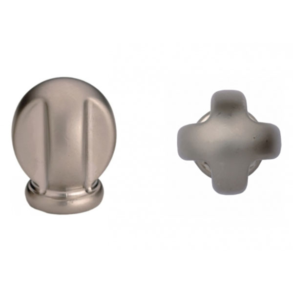 BOUTON DE MEUBLE CROIX ZAMAK CHROME MAT D20