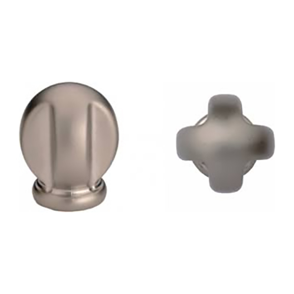 BOUTON DE MEUBLE CROIX ZAMAK CHROME MAT D29