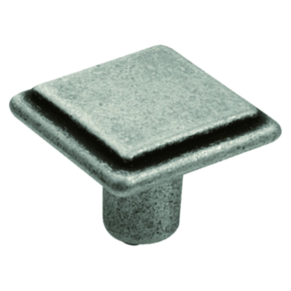 2 BOUTONS DE MEUBLE SOUPIR ZAMAK VIEIL ARGENT 25X25MM