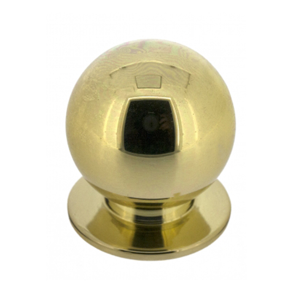 BOUTON DE MEUBLE BOULE LAITON POLI D29MM