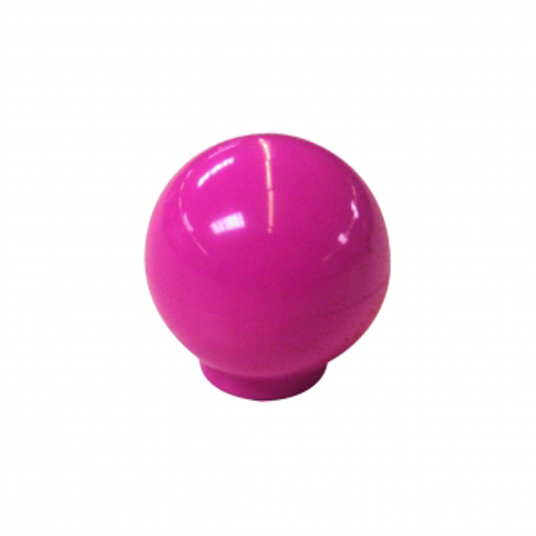4 BOUTONS DE MEUBLE BOULE PLASTIQUE ROSE INDIEN D30MM