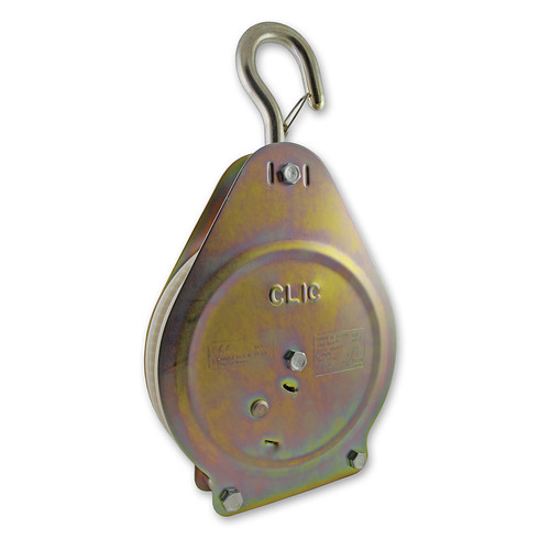 POULIE A CORDE ACIER ZINGUE 160KG POUR CORDE 20/30MM