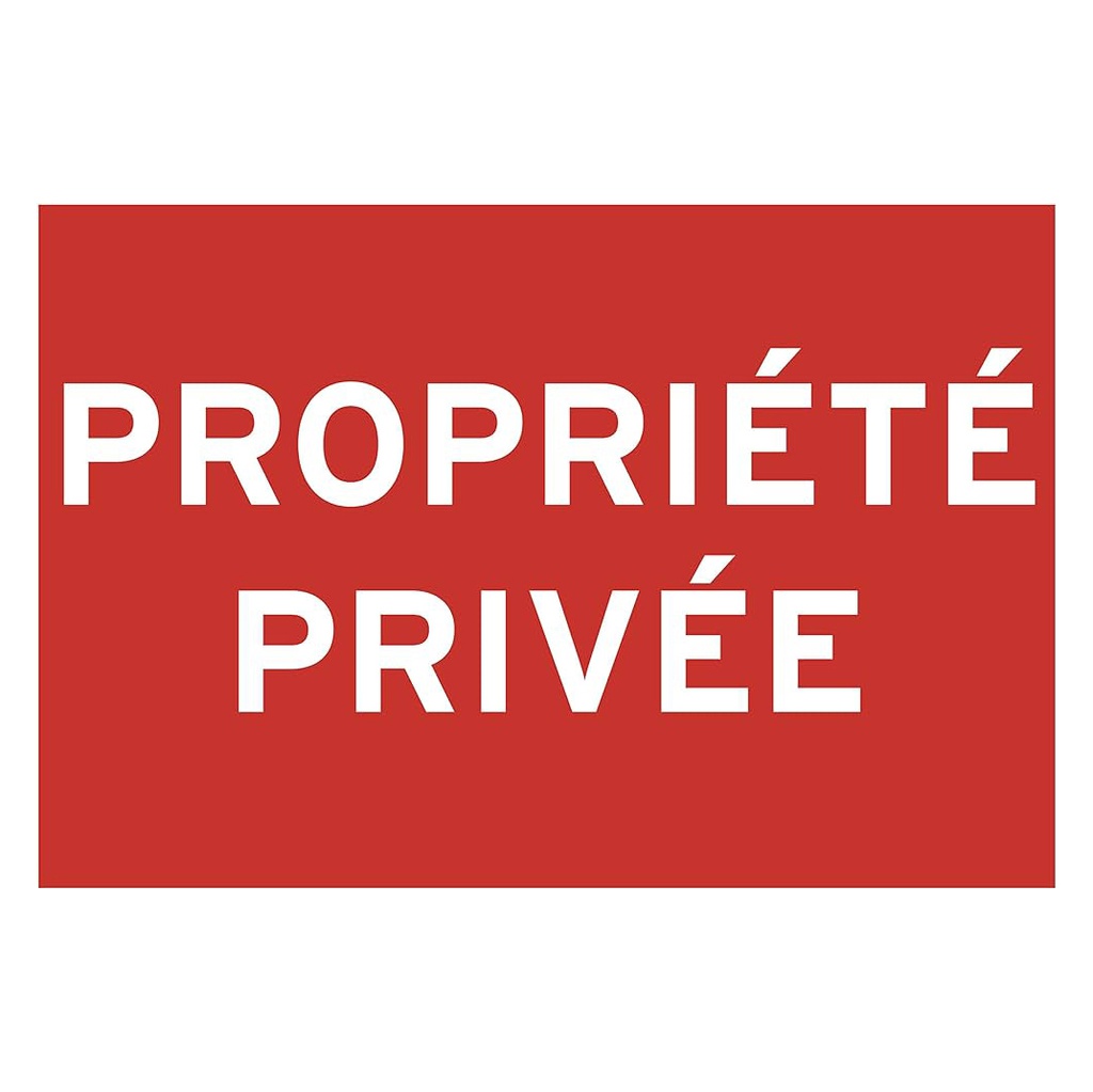 PANNEAU PROPRIETE PRIVEE PVC ADHESIF 275X190MM