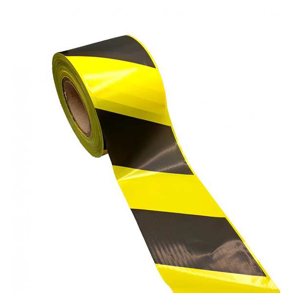 RUBAN DE BALISAGE PEBD JAUNE/NOIR MM70X200M