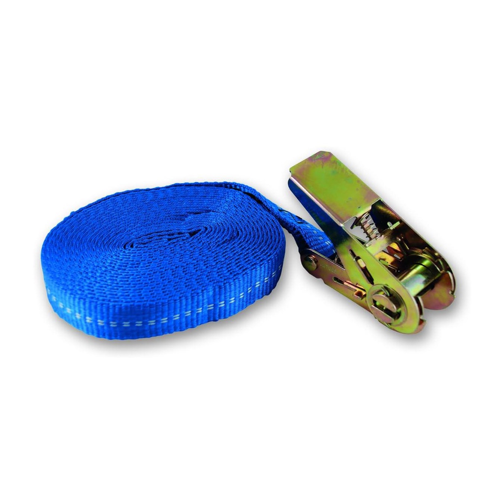 SANGLE PP AVEC TENDEUR A CLIQUET 130KG 25MMX5M