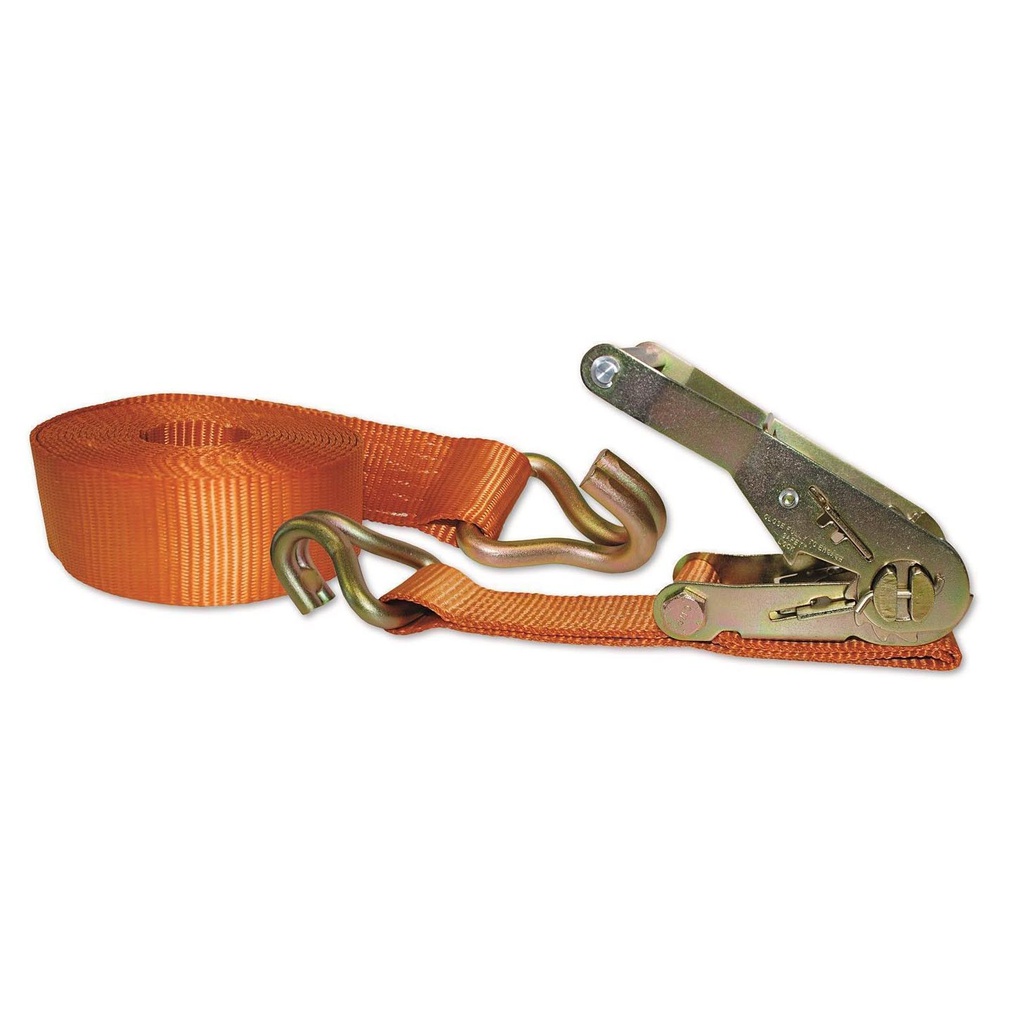 SANGLE PES AVEC TENDEUR A CLIQUET + 2 CROCHETS 2T 50MMX5.5M