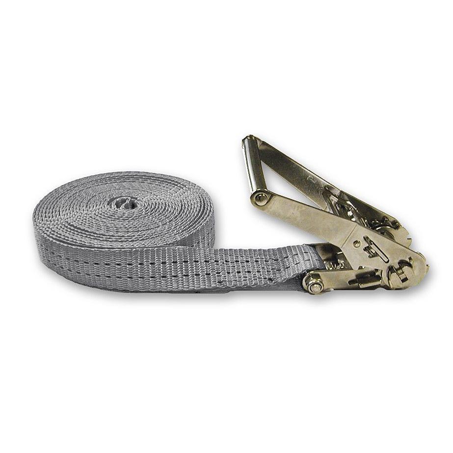 SANGLE PES GRIS AVEC TENDEUR A CLIQUET 2000KG 50MMX10M