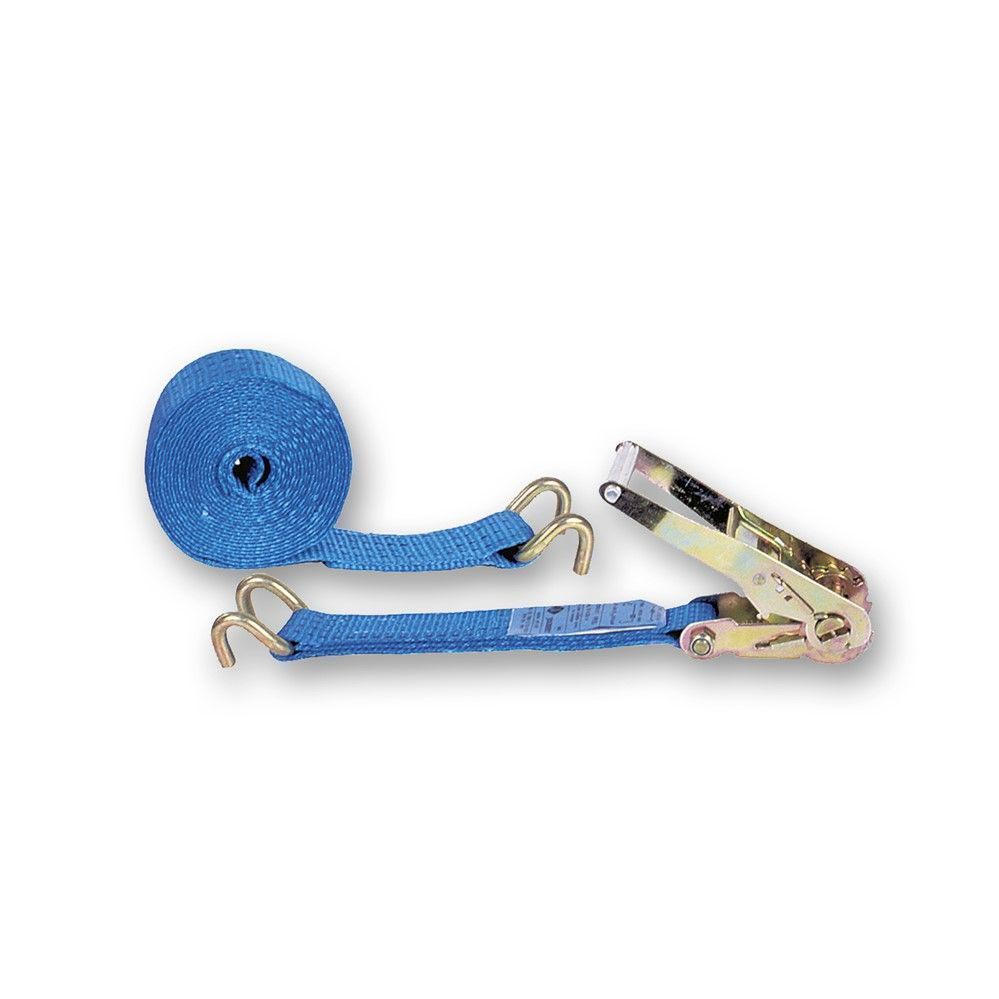SANGLE PES BLEU AVEC TENDEUR A CLIQUET 2T 50MMX6M