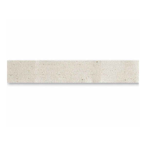SANGLE SERGE COTON ECRU LARG. 25MM/M