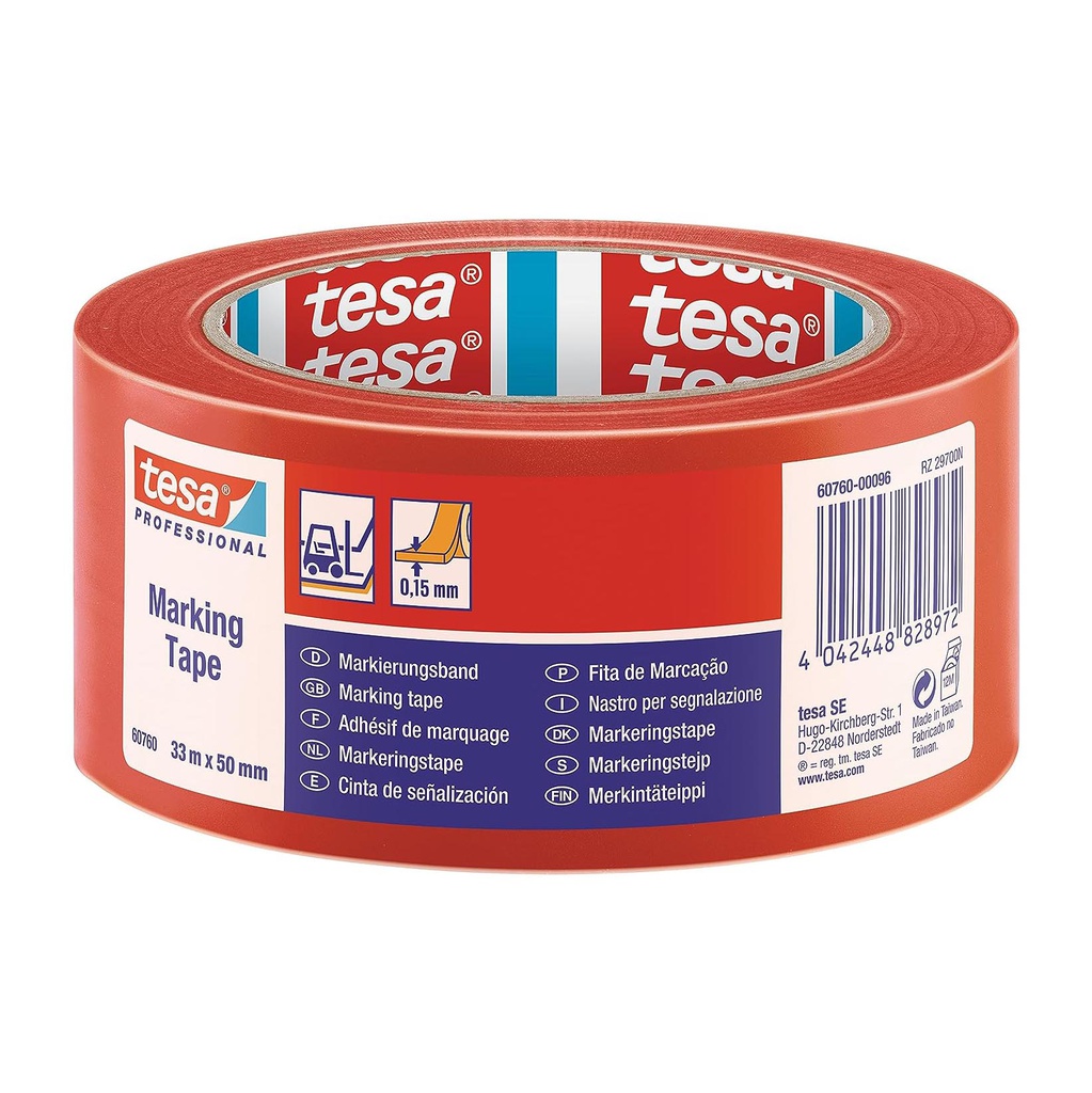 BANDE DE MASQUAGE POUR SOL 33M X 50MM ROUGE