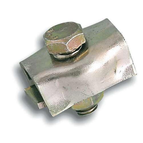 2 SERRE-CABLES PLATS 2 BOULONS ACIER ZINGUE POUR CABLE D6MM