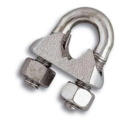 SERRE-CABLES ETRIER ACIER ZINGUE POUR CABLE D10MM