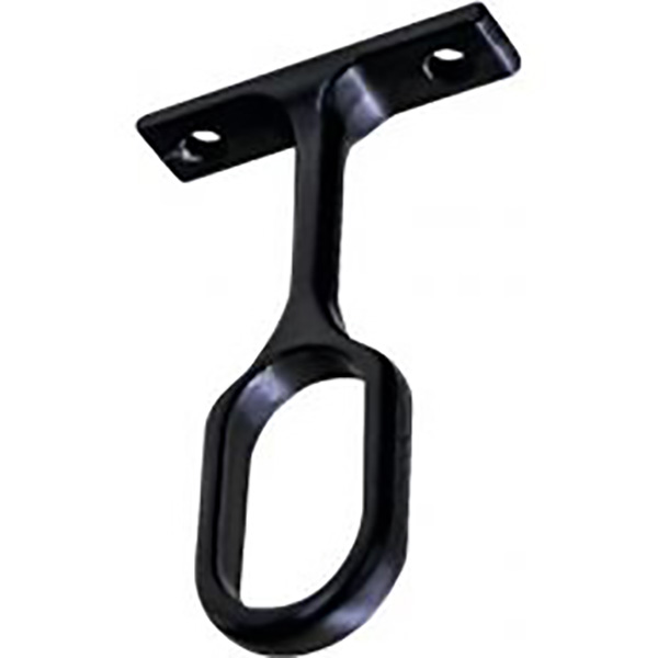 SUPPORT MILIEU FIXE OVALE 30X15 ZAMAK NOIR X1