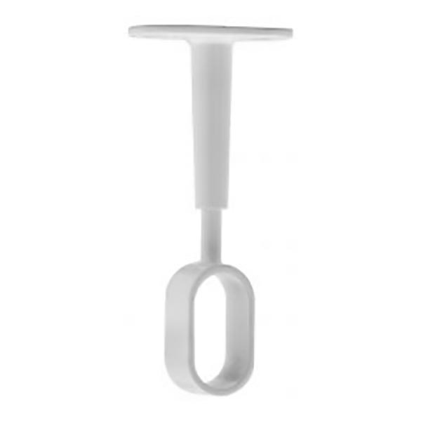 SUPPORT MILIEU REGLABLE OVALE 30X15 ZAMAK BLANC X1