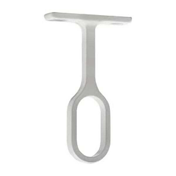 SUPPORT MILIEU FIXE OVALE 30X15 ZAMAK BLANC X1