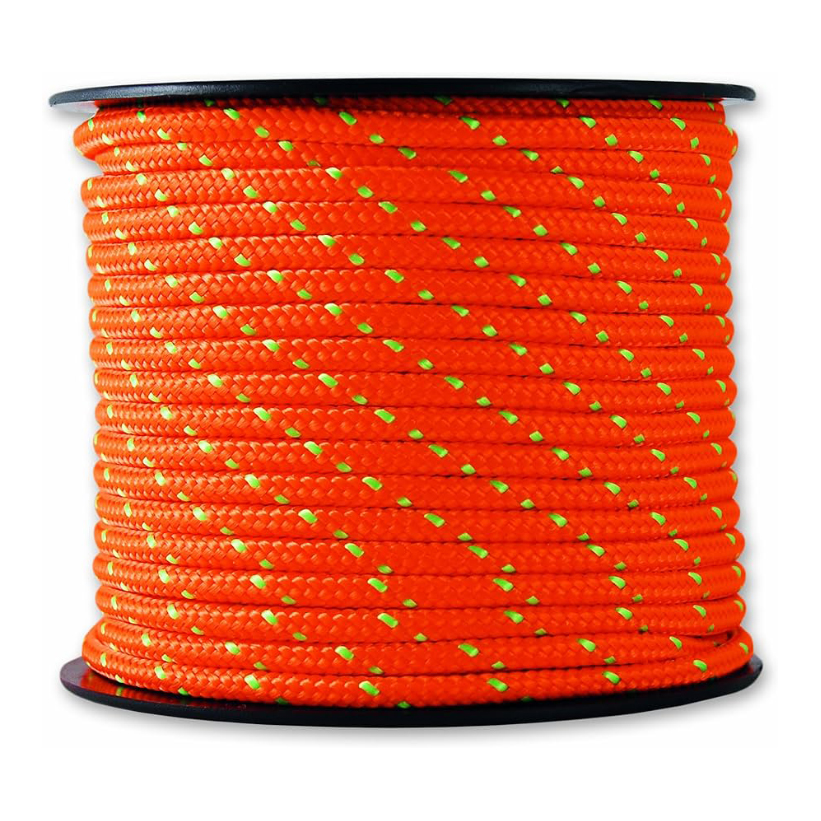 TRESSE POLYESTER/POLYAMIDE ORANGE/VERT 200KG D3MM L25M