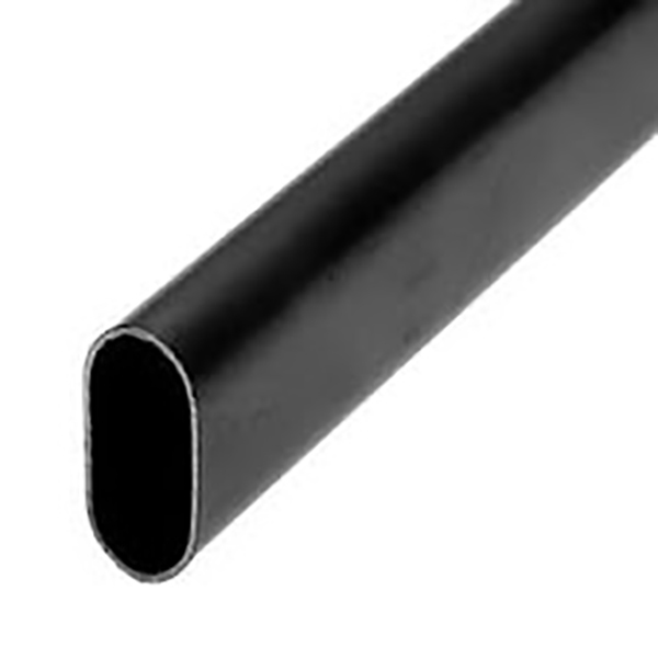 TUBE PENDERIE OVALE 30X15 NOIR 1M