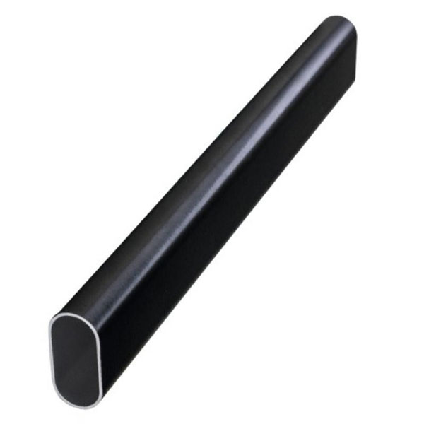 TUBE PENDERIE OVALE 30X15 NOIR 2M