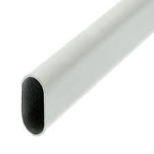 TUBE PENDERIE OVALE 30X15 BLANC 1M
