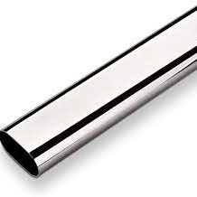 TUBE PENDERIE OVALE 30X15 CHROME 1M