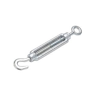 TENDEUR ZINGUE OEIL CROCHET 12MM BLANC