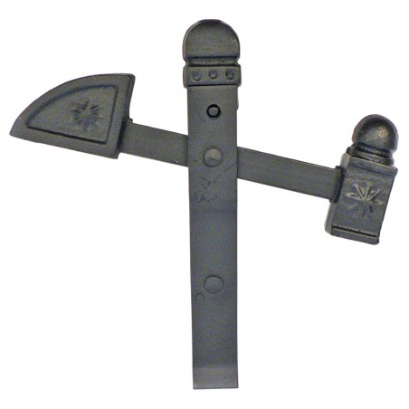 ARRET DE GRILLE A SCELLER, REF 25 POUR BOIS DE 42 NOIR