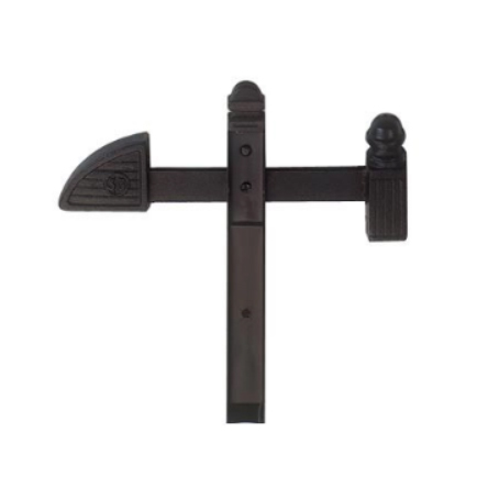 ARRET DE GRILLE A SCELLER, REF 30 POUR BOIS DE 70 NOIR