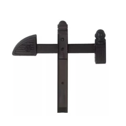 ARRET DE GRILLE A SCELLER, REF 35 POUR BOIS DE 80 NOIR