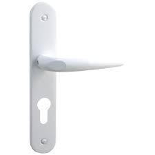 YORK ALU BLANC SUR PLAQUE DE 40MM AVEC VIS APPARENTES 1 COTE BEQUILLE NORMALE REVERSIBLE