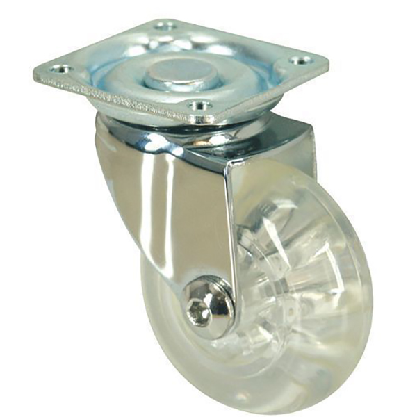 ROULETTE NOVO CHROME PIVOTANTE TRANSLUCIDE 30K D50