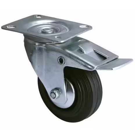 ROULETTE PORTR PIVOTANTE A FREIN NOIR 100K D100