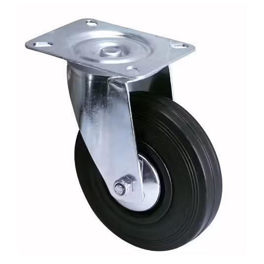 ROULETTE PORTR PIVOTANTE NOIR 125K D125