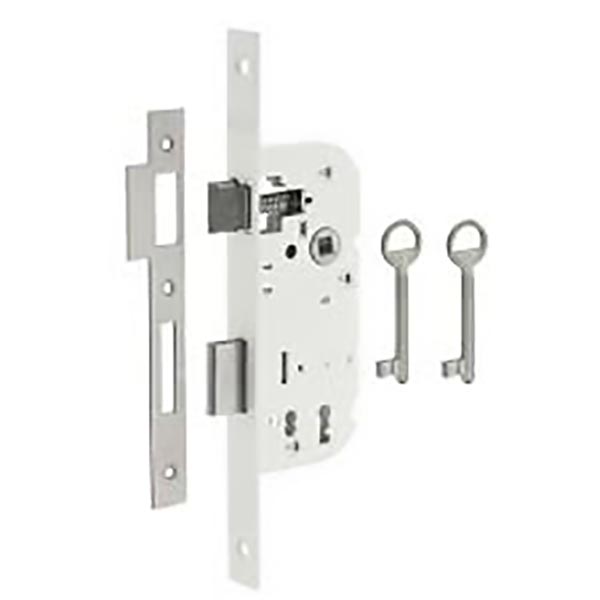 SERRURE A ENCASTRER AXE 40 MM PD 1/2 TOUR 2 CLES V/BR