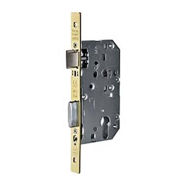 SERRURE D455 CLE I AXE50 ENTRAXE70 C7 BC INOX BROSSE DROITE REVERSIBLE AVEC GACHE