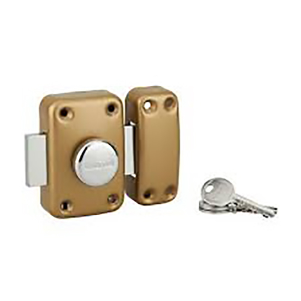 VERROU APACHE BOUTON CYLINDRE 30 3CLES OR