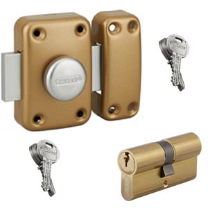 VERROU CAPITAL CYLINDRE 45 OR + CP 30X30 HG