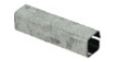 4 FOURREAUX METAL 6X7 MM