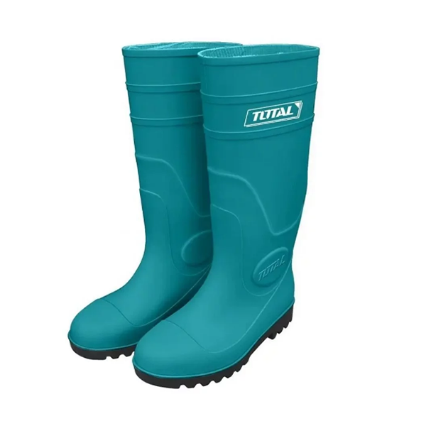 BOTTE DE TRAVAIL EN CAOUTCHOUC VERT AVEC EMBOUT EN ACIER POINTURE 42