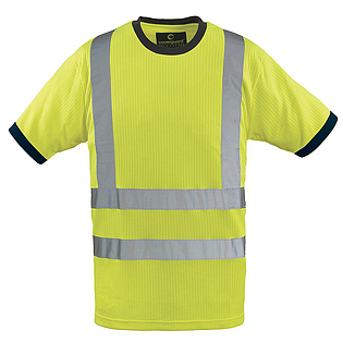 TEE SHIRT YARD HI-VIZ JAUNE BANDE BAUDRIER 3M T.XL