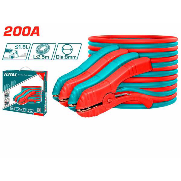 CABLE DE DEMARRAGE 200 A / 8 MM2 / 2,5 M