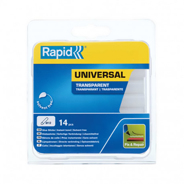 BATON DE COLLE UNIVERSELLE TRANSPARENTE D.12X190MM - 14PCS