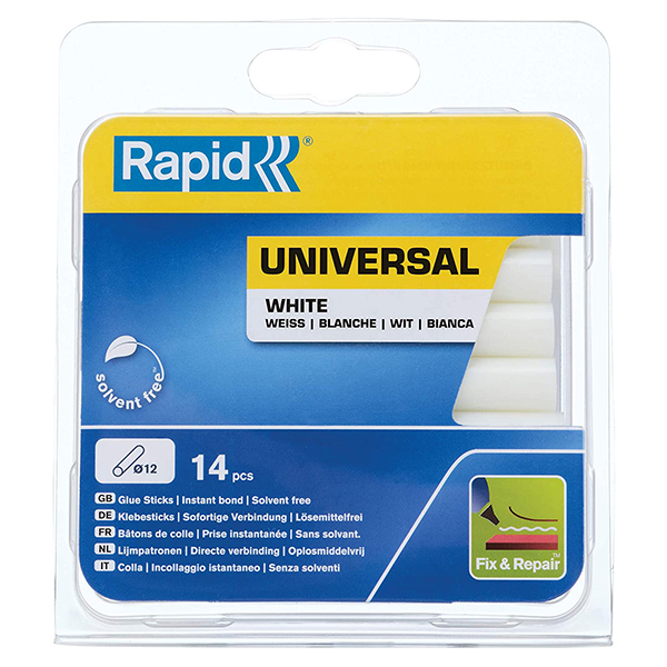 BATON DE COLLE UNIVERSELLE WHITE D.12X190MM - 14PCS