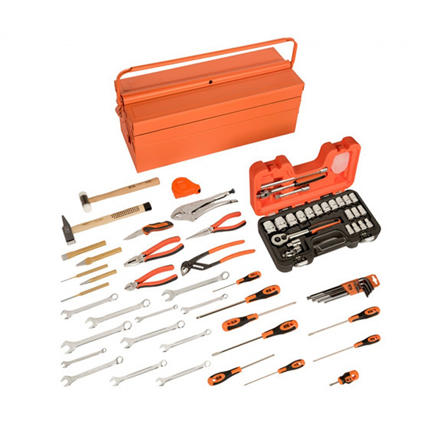 BOITE A OUTILS METALLIQUE 560X220X220 MM GARNIE AVEC 14PCS