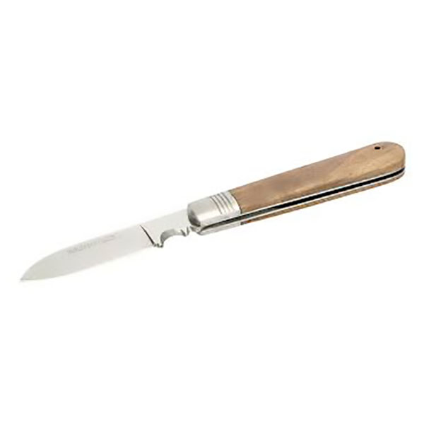 COUTEAU ELECTRICIEN RETRACTABLE AVEC MANCHE EN BOIS - L200 MM