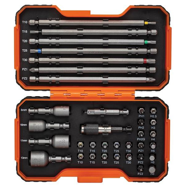COFFRET DE DOUILLES ET EMBOUTS DE VISSAGE - 35 PCS