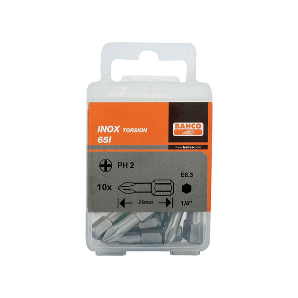 JEU D EMBOUT DE VISSAGE A TORSION 10 PCS - 25 MM - PH2