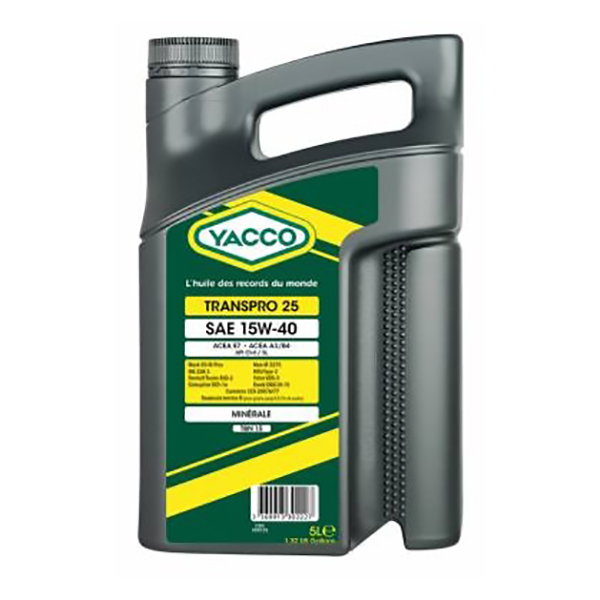 HUILE TRANSPRO 25 15W40 CG-4/CF-4/SJ 5LITRES