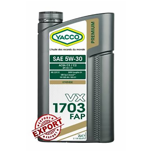 HUILE MOTEUR VX 1703 FAP 5W30 SM/CF 2LITRES
