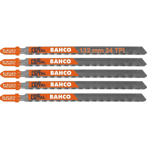 JEU DE LAME SCIE SAUTEUSE BIMETAL 5 PCS - 24 DP - L132 MM (METAUX)